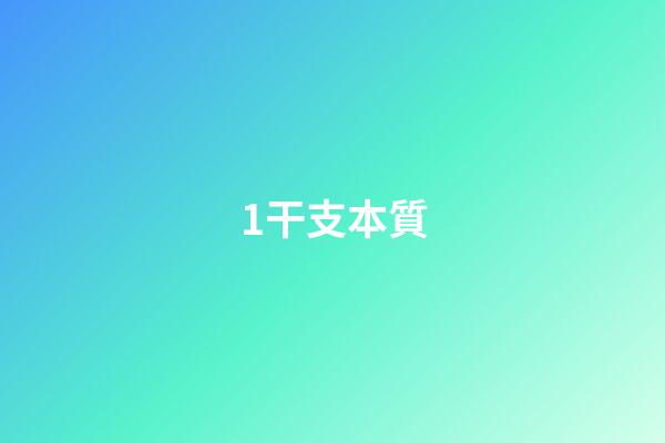 1.干支本質