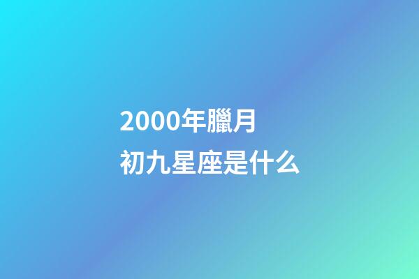 2000年臘月初九星座是什么-第1張-星座運勢-玄機派