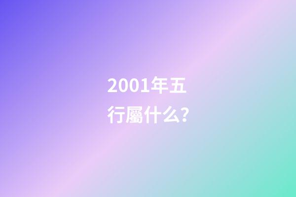 2001年五行屬什么？