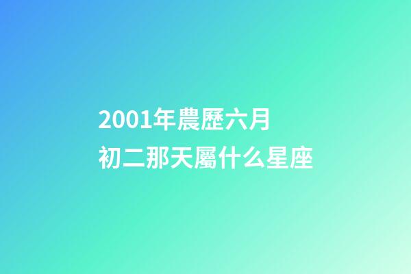 2001年農歷六月初二那天屬什么星座