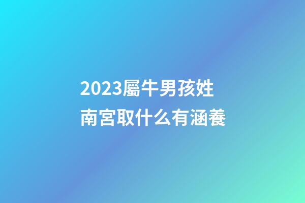 2023屬牛男孩姓南宮取什么有涵養