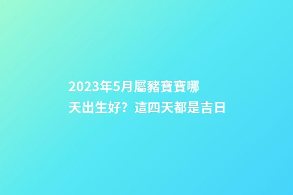 2023年5月屬豬寶寶哪天出生好？這四天都是吉日