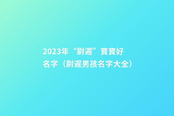 2023年“尉遲”寶寶好名字（尉遲男孩名字大全）