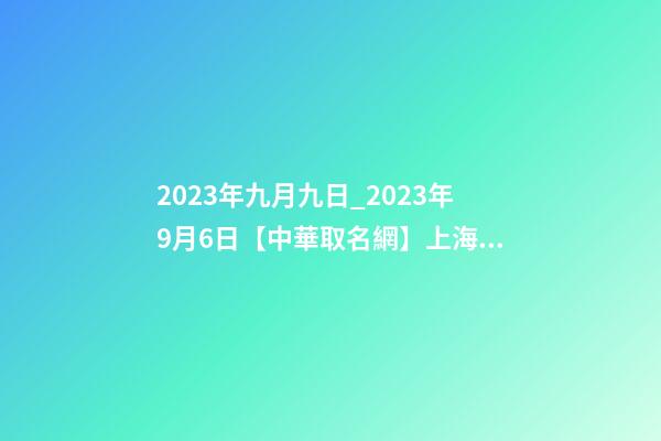 2023年九月九日_2023年9月6日【中華取名網】上海XXX貿易公司簽約-第1張-公司起名-玄機派