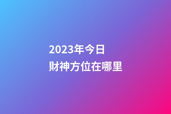 2023年今日財神方位在哪里