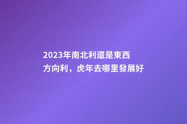 2023年南北利還是東西方向利，虎年去哪里發展好