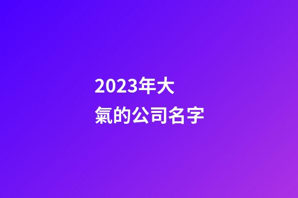 2023年大氣的公司名字