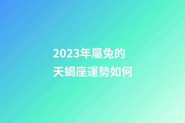 2023年屬兔的天蝎座運勢如何-第1張-星座運勢-玄機派