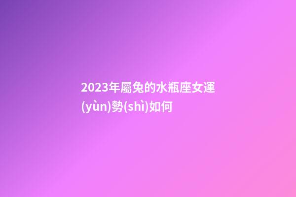 2023年屬兔的水瓶座女運(yùn)勢(shì)如何-第1張-星座運(yùn)勢(shì)-玄機(jī)派