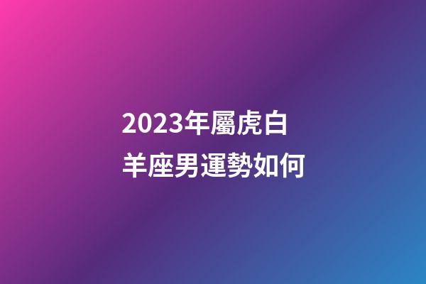 2023年屬虎白羊座男運勢如何-第1張-星座運勢-玄機派