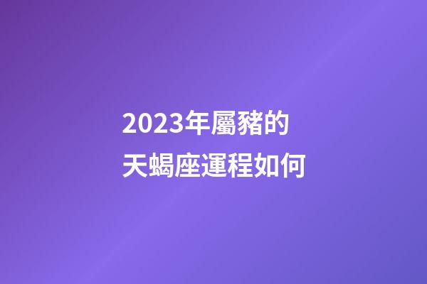 2023年屬豬的天蝎座運程如何-第1張-星座運勢-玄機派