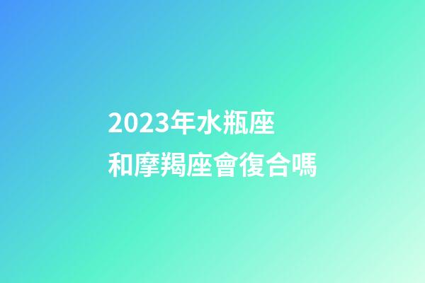 2023年水瓶座和摩羯座會復合嗎-第1張-星座運勢-玄機派