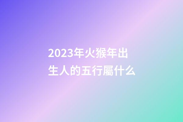 2023年火猴年出生人的五行屬什么