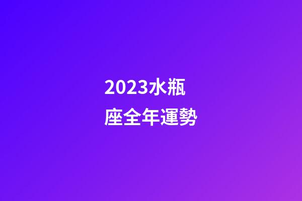 2023水瓶座全年運勢（水瓶座一年的運勢）-第1張-星座運勢-玄機派
