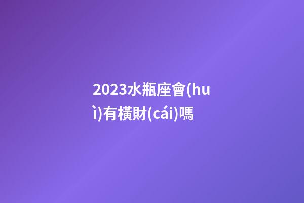 2023水瓶座會(huì)有橫財(cái)嗎-第1張-星座運(yùn)勢-玄機(jī)派