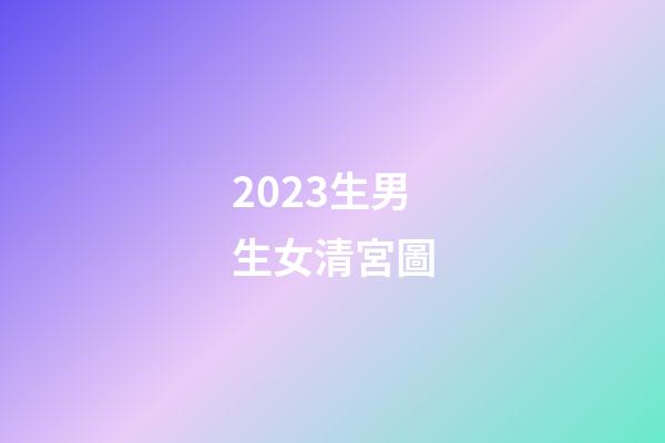 2023生男生女清宮圖