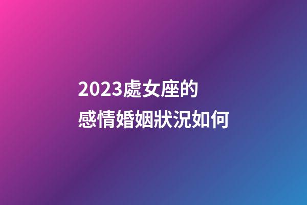 2023處女座的感情婚姻狀況如何-第1張-星座運勢-玄機派