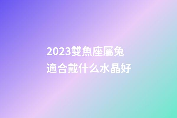 2023雙魚座屬兔適合戴什么水晶好