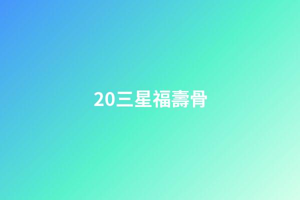 20.三星福壽骨