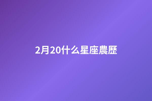 2月20什么星座農歷-第1張-星座運勢-玄機派