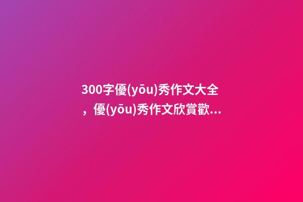 300字優(yōu)秀作文大全，優(yōu)秀作文欣賞歡度元宵節(jié)-第1張-觀點(diǎn)-玄機(jī)派