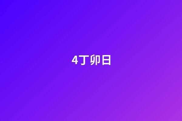 4.丁卯日