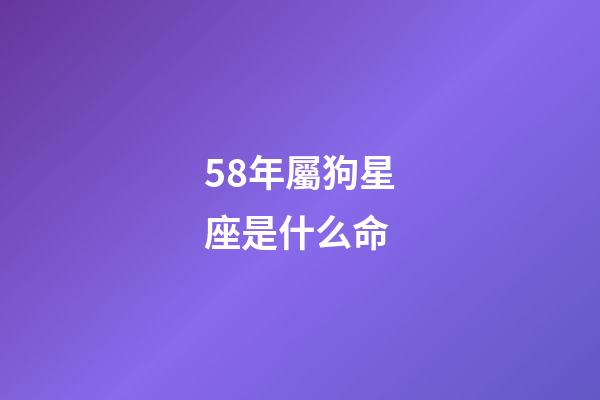 58年屬狗星座是什么命-第1張-星座運勢-玄機派