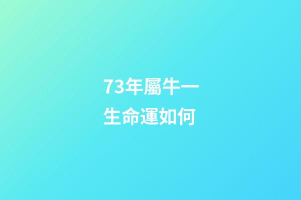 73年屬牛一生命運如何(1973年出生：44歲屬牛人的“中晚年”，不敢說你還是自己看)-第1張-觀點-玄機派