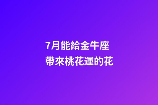 7月能給金牛座帶來桃花運的花-第1張-星座運勢-玄機派