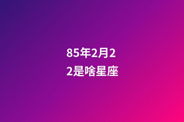 85年2月22是啥星座-第1張-星座運勢-玄機派