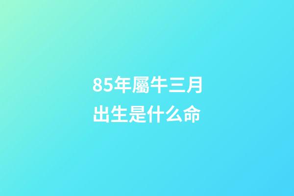 85年屬牛三月出生是什么命(屬牛人下半年財富看7月!)-第1張-觀點-玄機派