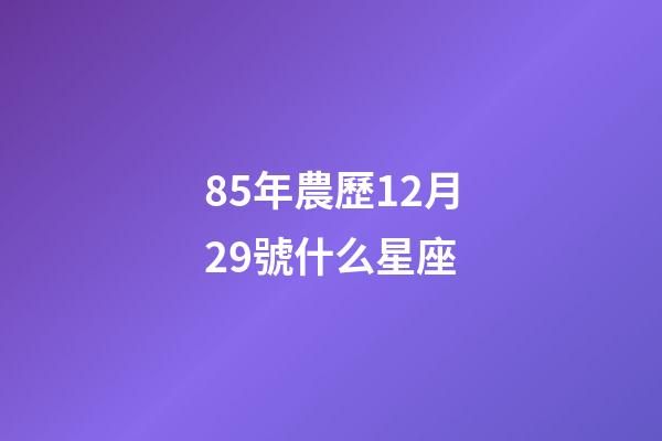 85年農歷12月29號什么星座-第1張-星座運勢-玄機派