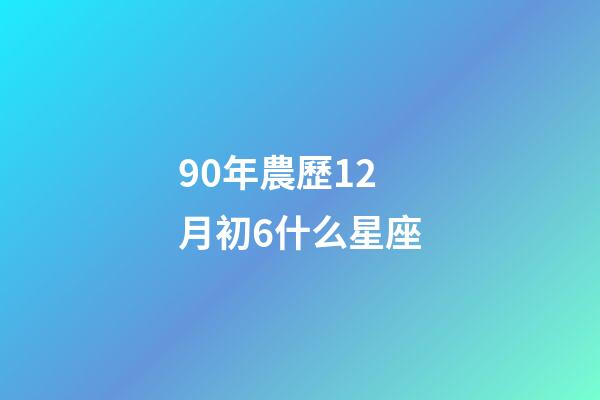 90年農歷12月初6什么星座-第1張-星座運勢-玄機派