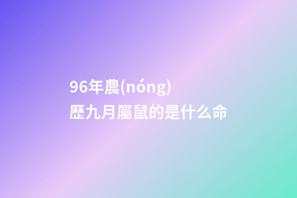96年農(nóng)歷九月屬鼠的是什么命(2018年屬鼠的幾月出生最好)-第1張-觀點(diǎn)-玄機(jī)派