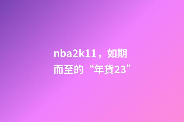 nba2k11，如期而至的“年貨23”-第1張-觀點-玄機派