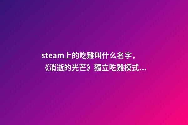 steam上的吃雞叫什么名字，《消逝的光芒》獨立吃雞模式Steam搶先版發(fā)售!PVEPVP結合新玩法-第1張-觀點-玄機派