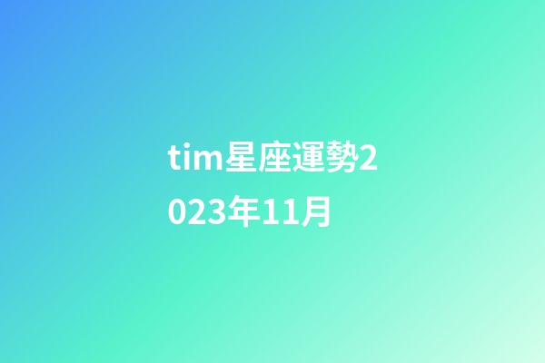 tim星座運勢2023年11月-第1張-星座運勢-玄機派