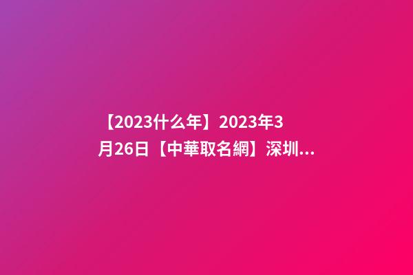 【2023什么年】2023年3月26日【中華取名網】深圳XXX有限公司簽約-第1張-公司起名-玄機派