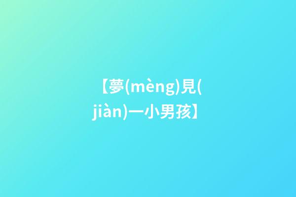 【夢(mèng)見(jiàn)一小男孩】