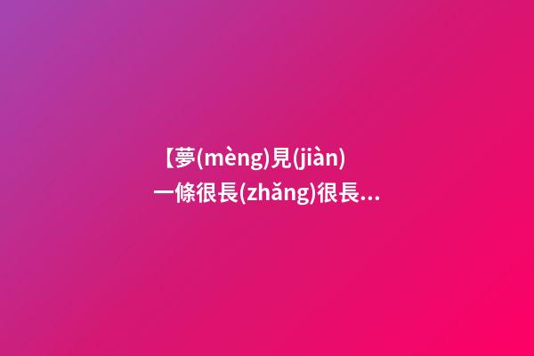 【夢(mèng)見(jiàn)一條很長(zhǎng)很長(zhǎng)的蛇】