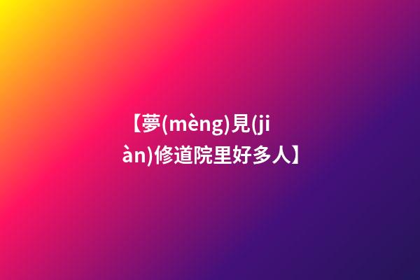 【夢(mèng)見(jiàn)修道院里好多人】