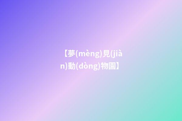 【夢(mèng)見(jiàn)動(dòng)物園】