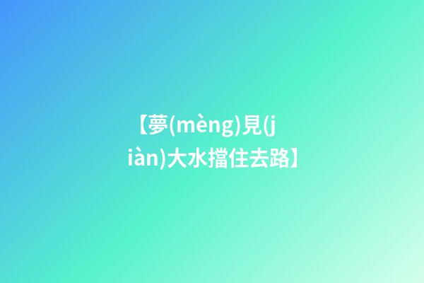 【夢(mèng)見(jiàn)大水擋住去路】