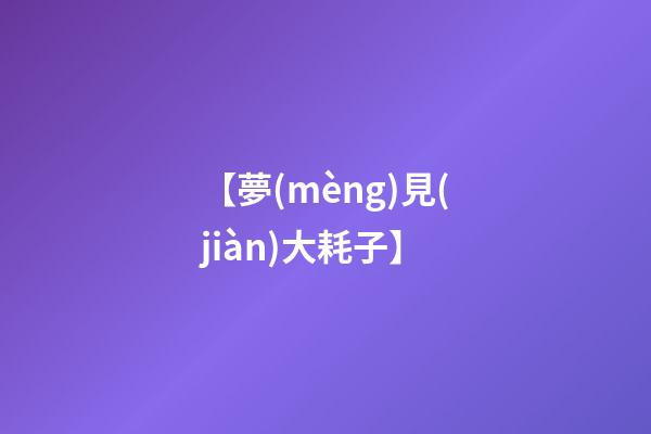 【夢(mèng)見(jiàn)大耗子】