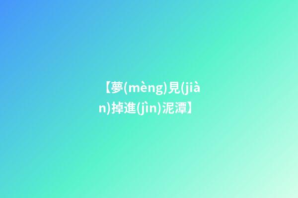 【夢(mèng)見(jiàn)掉進(jìn)泥潭】