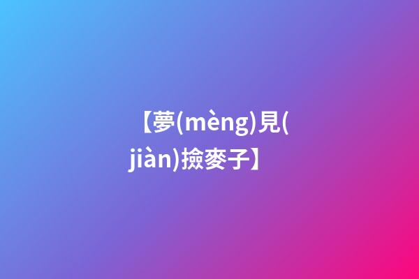 【夢(mèng)見(jiàn)撿麥子】
