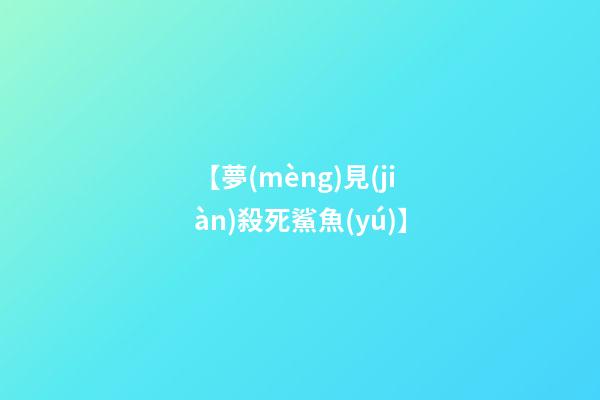 【夢(mèng)見(jiàn)殺死鯊魚(yú)】