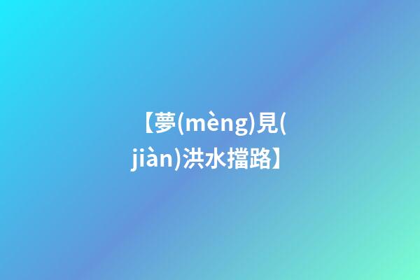 【夢(mèng)見(jiàn)洪水擋路】