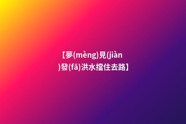 【夢(mèng)見(jiàn)發(fā)洪水擋住去路】