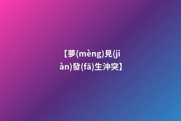 【夢(mèng)見(jiàn)發(fā)生沖突】